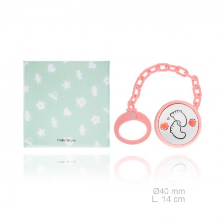 Chupetero rosa redondo pie