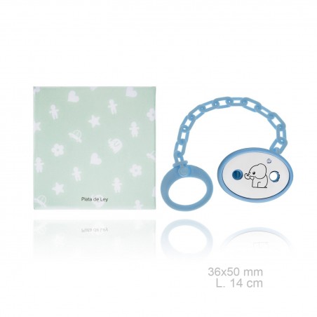 Porte-sucette en Argent avec clip en résine