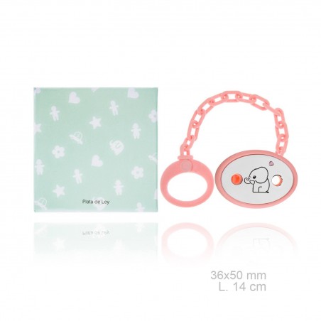 Chupetero ovalado de plata de ley 