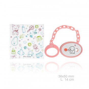 Chupetero oval rosa elefante