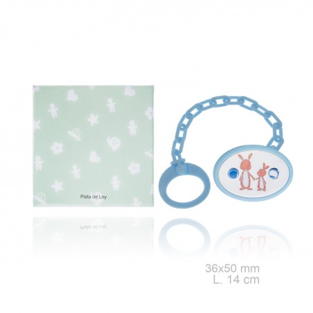 Chupeta em Prata Esterlina com clipe de Resina