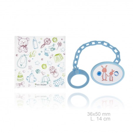 Chupetero ovalado de plata de ley