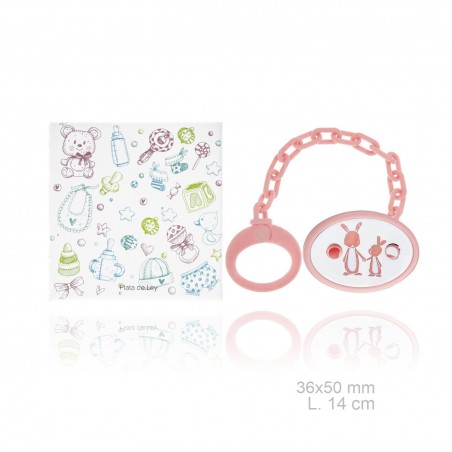 Chupetero ovalado de plata de ley