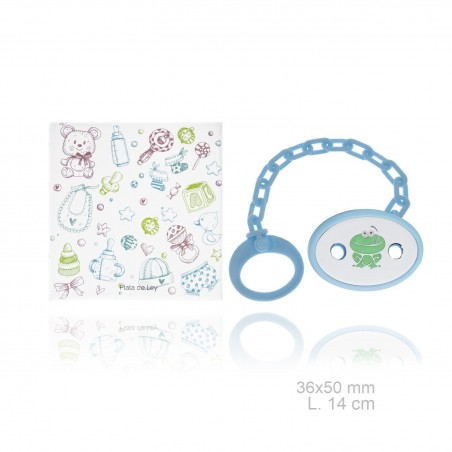 Silver Pacifier with resin clip