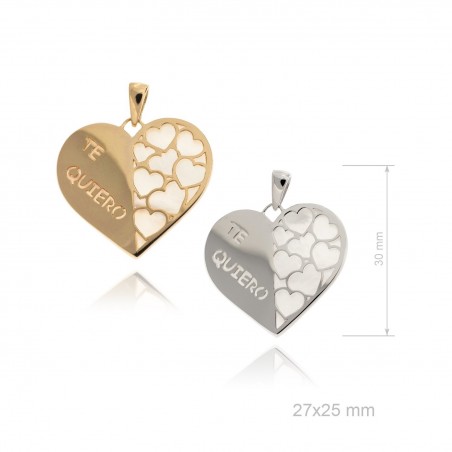 Colgante corazon base nácar