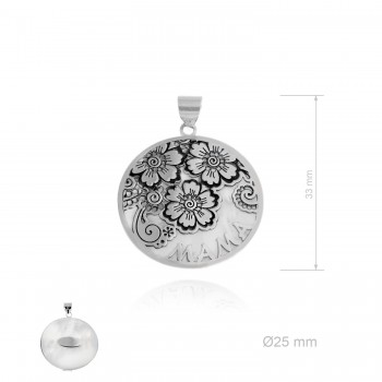 Silver Pendants with Mother...