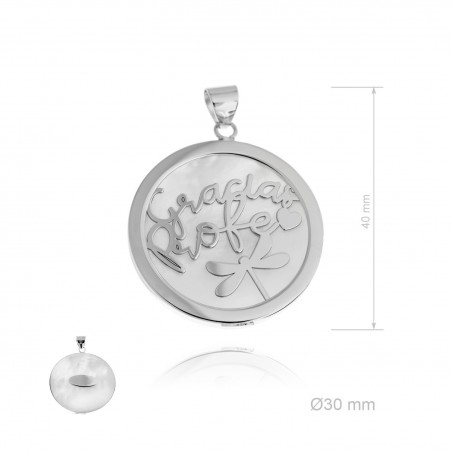 Colgante Gracias Profe Nácar