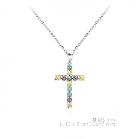 Silver Necklaces with Cubic Zirconium 