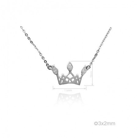 Gargantilha em Prata Esterlina e Zircões (Madrepérola)