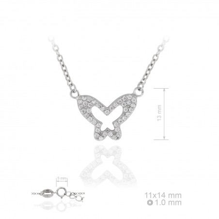 Silver Necklaces with Cubic Zirconium 